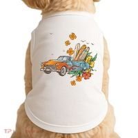 Surfing Tropical Summer Retro Truck Doggie Tank thumb 0