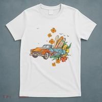 Surfing Tropical Summer Retro Truck T-Shirt thumb 5