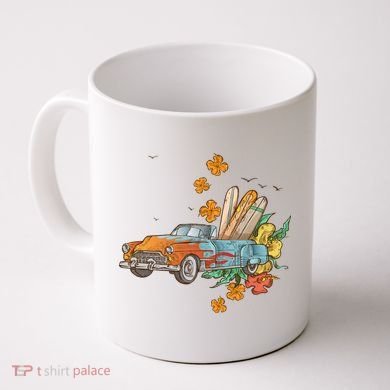 Surfing Tropical Summer Retro Truck Coffee Mug