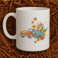 Surfing Tropical Summer Retro Truck Coffee Mug thumb 2