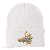 Surfing Tropical Summer Retro Truck Beanie thumb 0