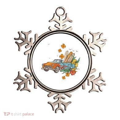 Surfing Tropical Summer Retro Truck Ornament