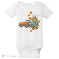 Surfing Tropical Summer Retro Truck Baby Bodysuit thumb 0