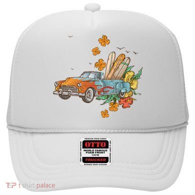 Surfing Tropical Summer Retro Truck Hat