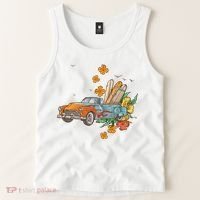 Surfing Tropical Summer Retro Truck Tank Top thumb 2