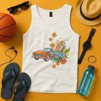 Surfing Tropical Summer Retro Truck Tank Top thumb 4