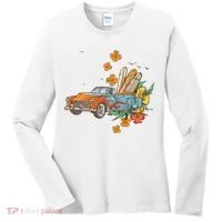 Surfing Tropical Summer Retro Truck Women's Long Sleeve Shirt thumb 0