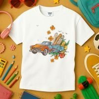 Surfing Tropical Summer Retro Truck Kids T-Shirt thumb 3