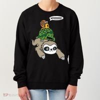 Sloth Turtle Snail Piggyback Animal Running Wild Women's Sweatshirt thumb 0