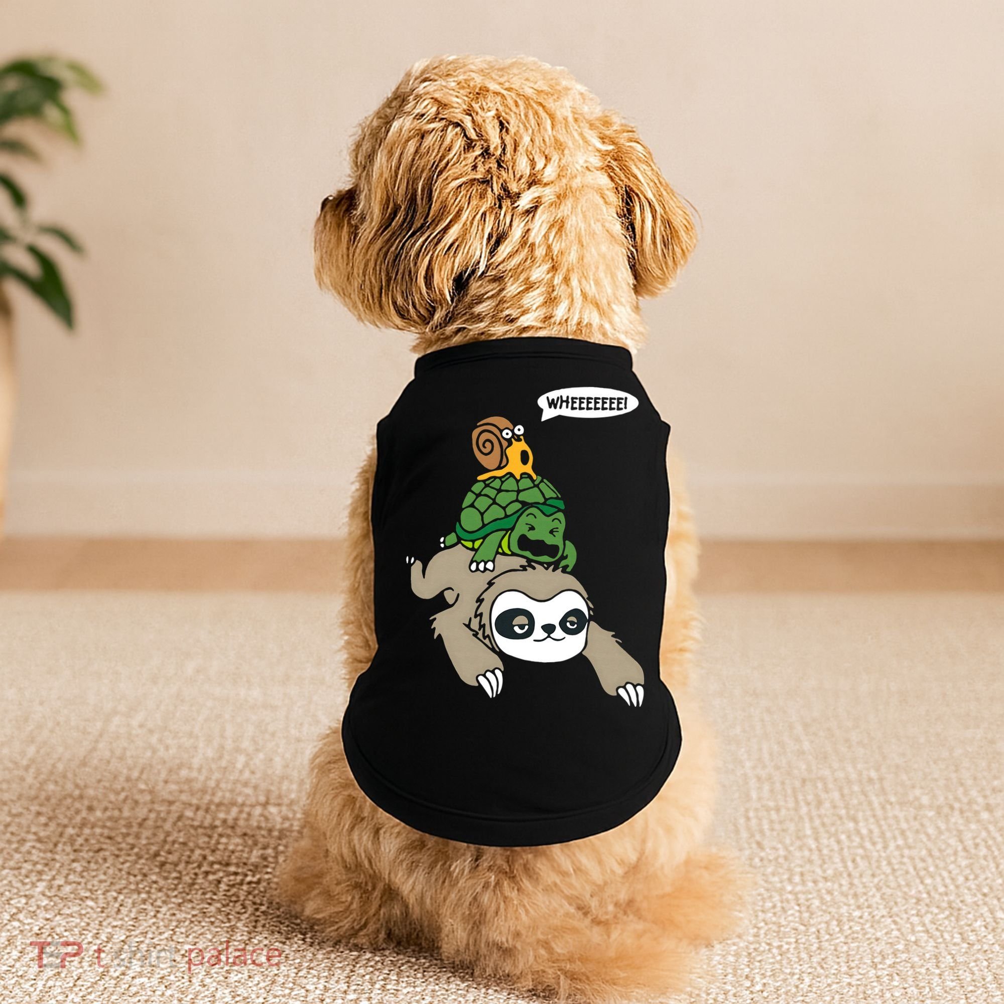Sloth Turtle Snail Piggyback Animal Running Wild Doggie Tank