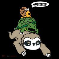 Sloth Turtle Snail Piggyback Animal Running Wild Sweatshirt thumb 3