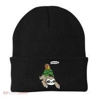 Sloth Turtle Snail Piggyback Animal Running Wild Beanie thumb 0