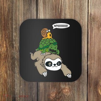 Sloth Turtle Snail Piggyback Animal Running Wild Coaster