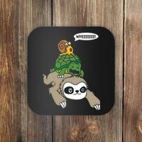 Sloth Turtle Snail Piggyback Animal Running Wild Coaster thumb 0