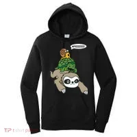 Sloth Turtle Snail Piggyback Animal Running Wild Women's Hoodie thumb 0