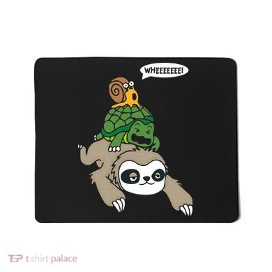 Sloth Turtle Snail Piggyback Animal Running Wild Mousepad