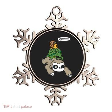Sloth Turtle Snail Piggyback Animal Running Wild Ornament