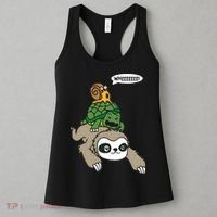 Sloth Turtle Snail Piggyback Animal Running Wild Women's Tank Top thumb 3
