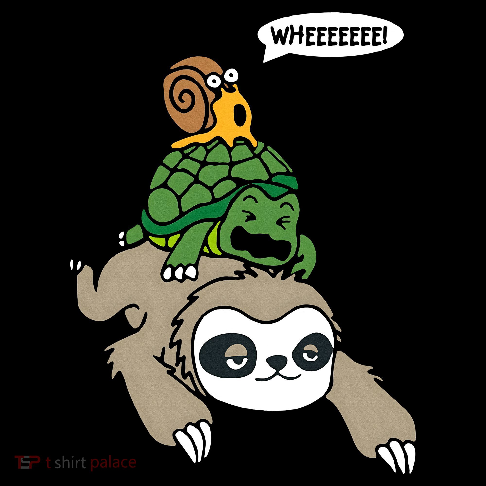 Sloth Turtle Snail Piggyback Animal Running Wild Women's Tank Top