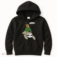 Sloth Turtle Snail Piggyback Animal Running Wild Kids Hoodie thumb 0