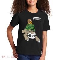 Sloth Turtle Snail Piggyback Animal Running Wild Kids T-Shirt thumb 2