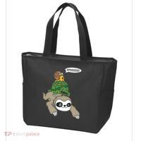 Sloth Turtle Snail Piggyback Animal Running Wild Tote Bag thumb 3