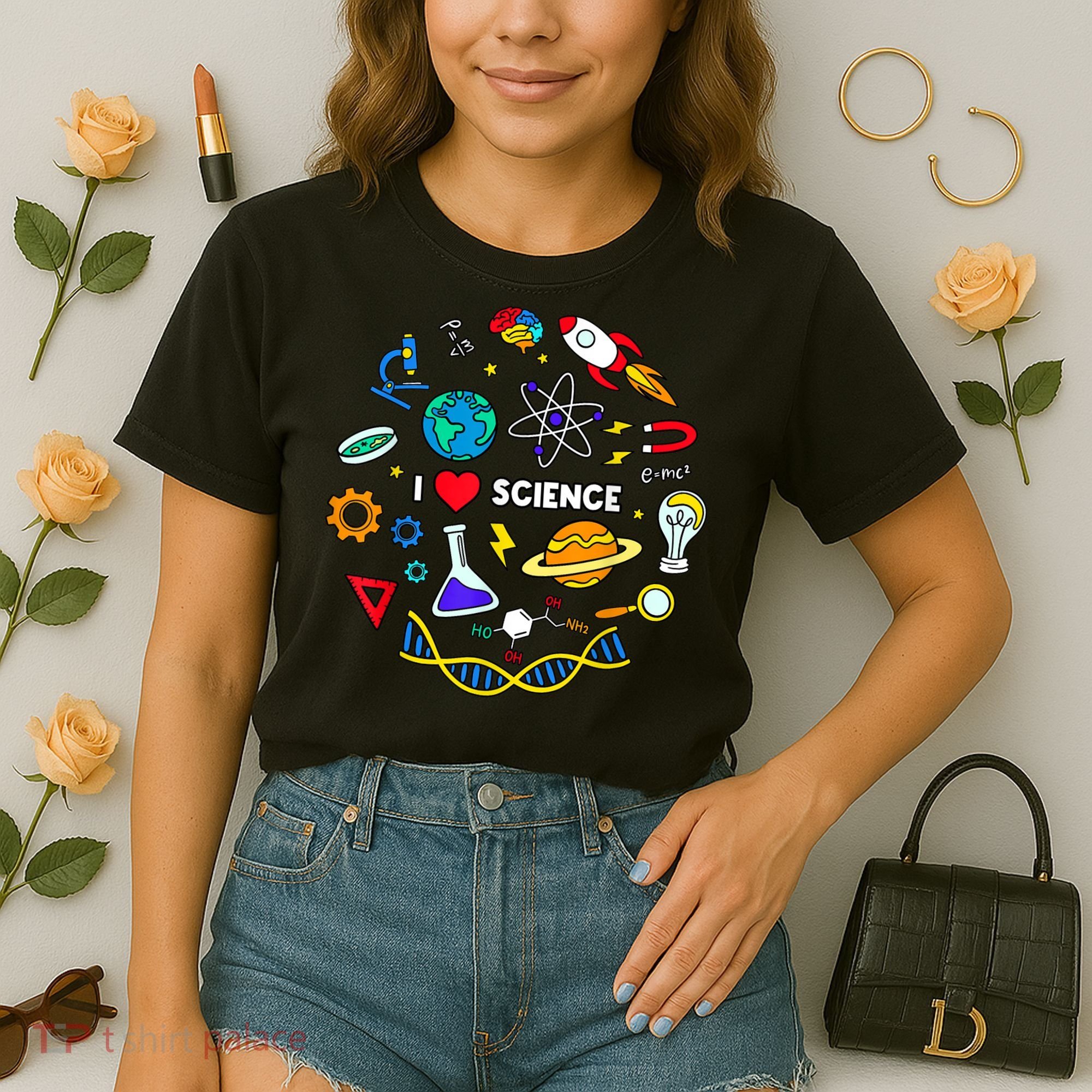 Science Tshirt, Science Lover Shirt, I Love Science Comfort Colors Boxy T-Shirt