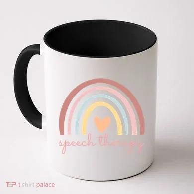 Speech Therapy Speech Language Pathologist Slp Boho Rainbow Gift Coffee Mug