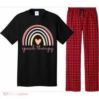 Speech Therapy Speech Language Pathologist Slp Boho Rainbow Gift Pajama Set thumb 0
