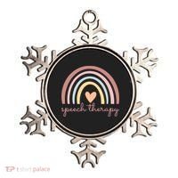Speech Therapy Speech Language Pathologist Slp Boho Rainbow Gift Ornament thumb 0
