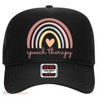 Speech Therapy Speech Language Pathologist Slp Boho Rainbow Gift Hat thumb 0