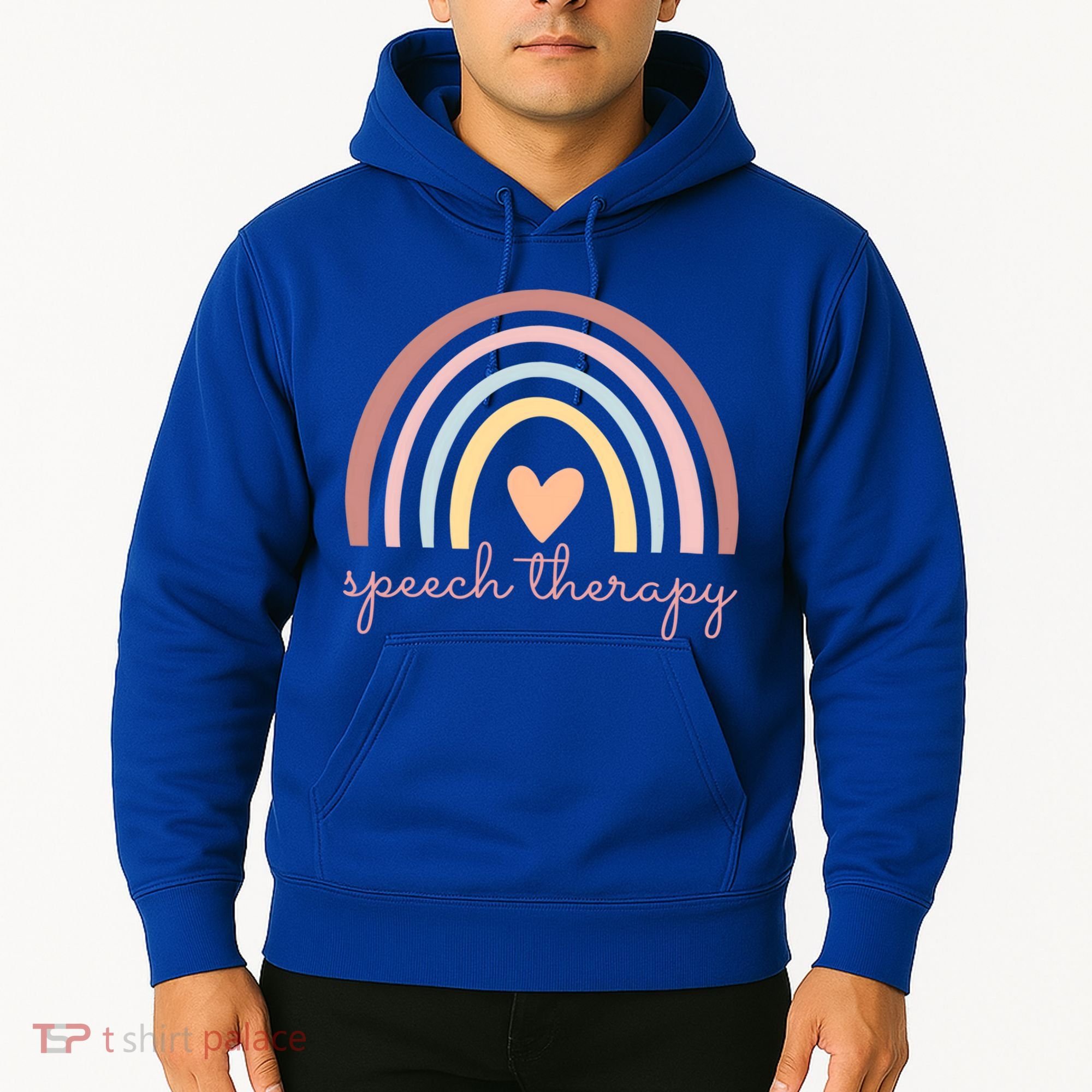 Speech Therapy Speech Language Pathologist Slp Boho Rainbow Gift Hoodie