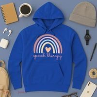 Speech Therapy Speech Language Pathologist Slp Boho Rainbow Gift Hoodie thumb 3