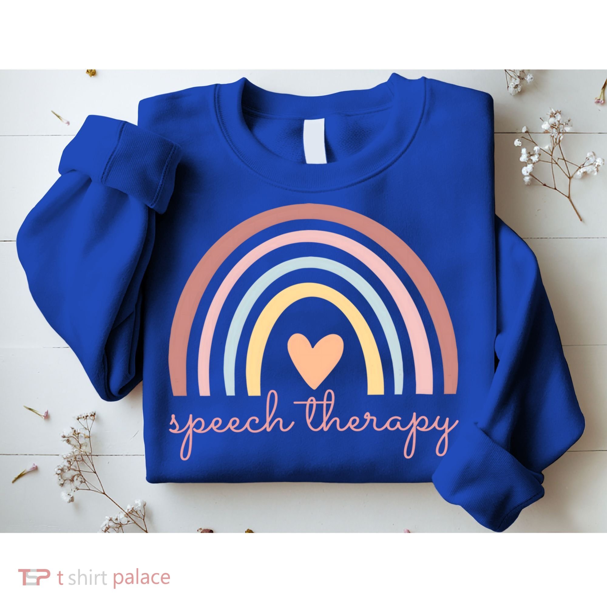 Speech Therapy Speech Language Pathologist Slp Boho Rainbow Gift Sweatshirt