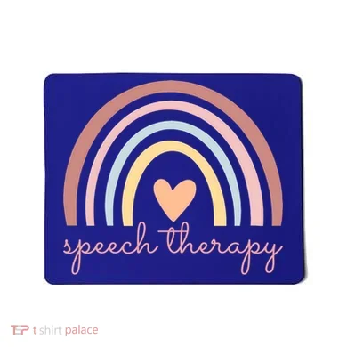 Speech Therapy Speech Language Pathologist Slp Boho Rainbow Gift Mousepad