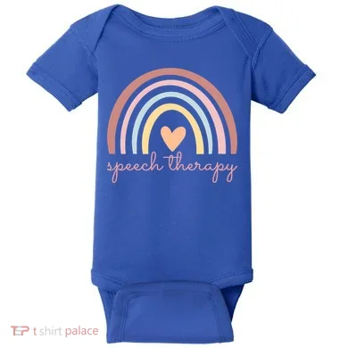 Speech Therapy Speech Language Pathologist Slp Boho Rainbow Gift Baby Bodysuit