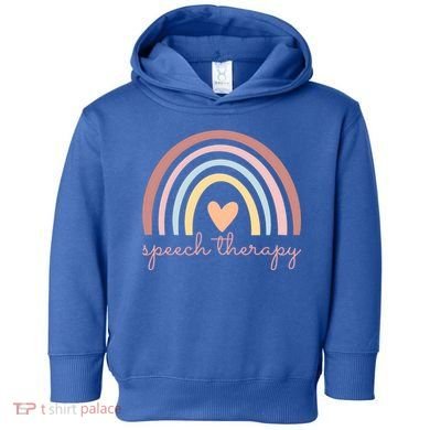 Speech Therapy Speech Language Pathologist Slp Boho Rainbow Gift Toddler Hoodie
