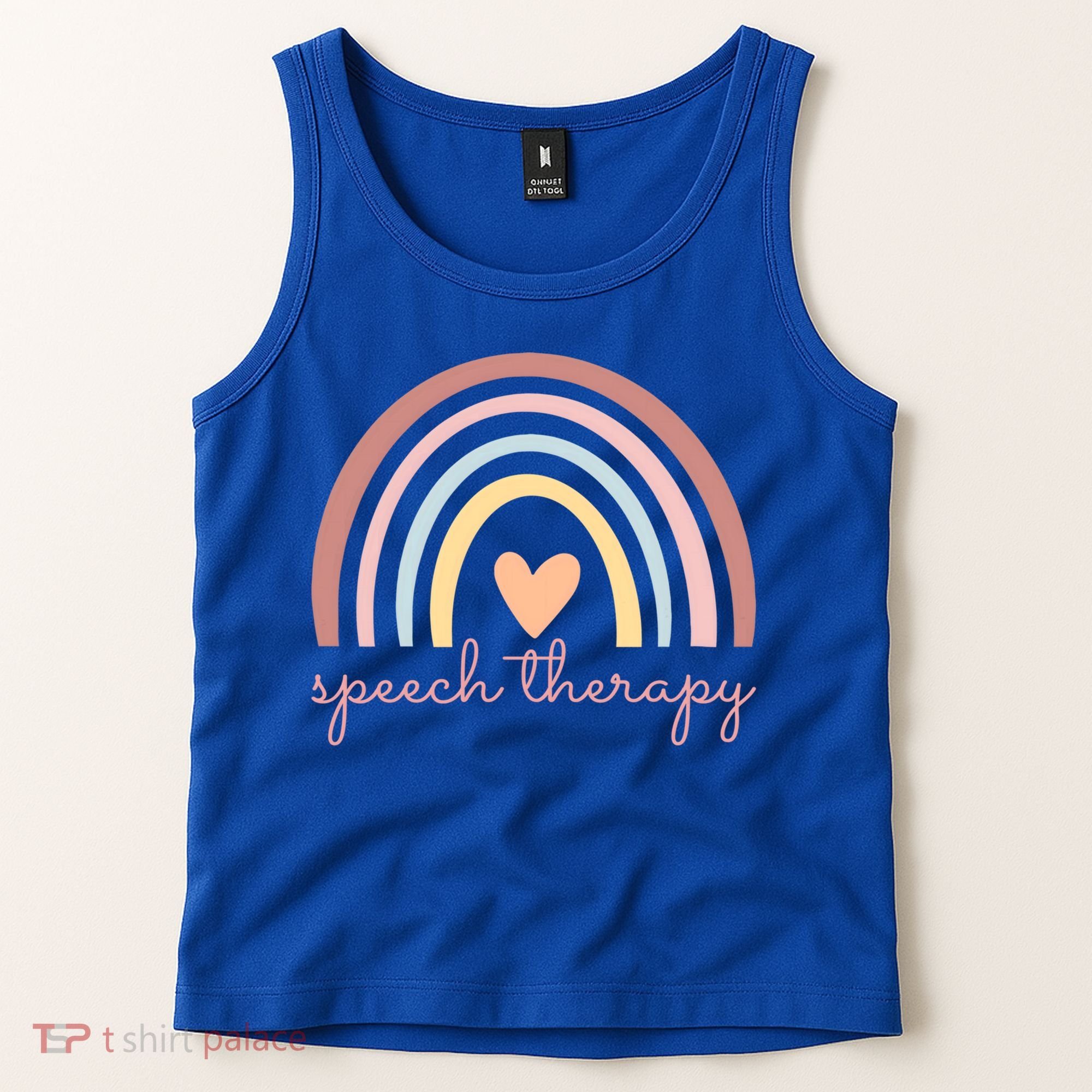 Speech Therapy Speech Language Pathologist Slp Boho Rainbow Gift Tank Top