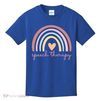 Speech Therapy Speech Language Pathologist Slp Boho Rainbow Gift Kids T-Shirt