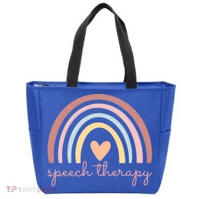 Speech Therapy Speech Language Pathologist Slp Boho Rainbow Gift Tote Bag