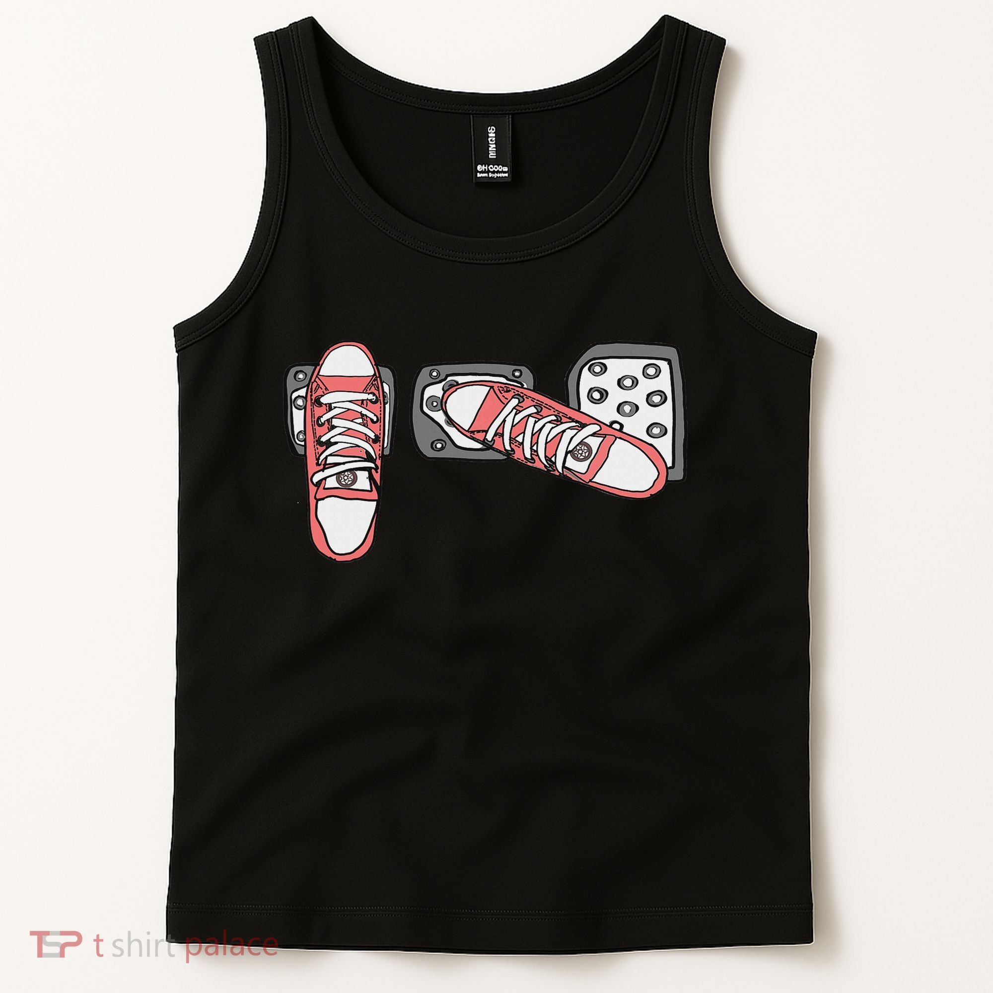 Save The Stick Funny Manual Transmission Three Pedals Car Tank Top