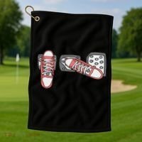 Save The Stick Funny Manual Transmission Three Pedals Car Golf Towel thumb 1