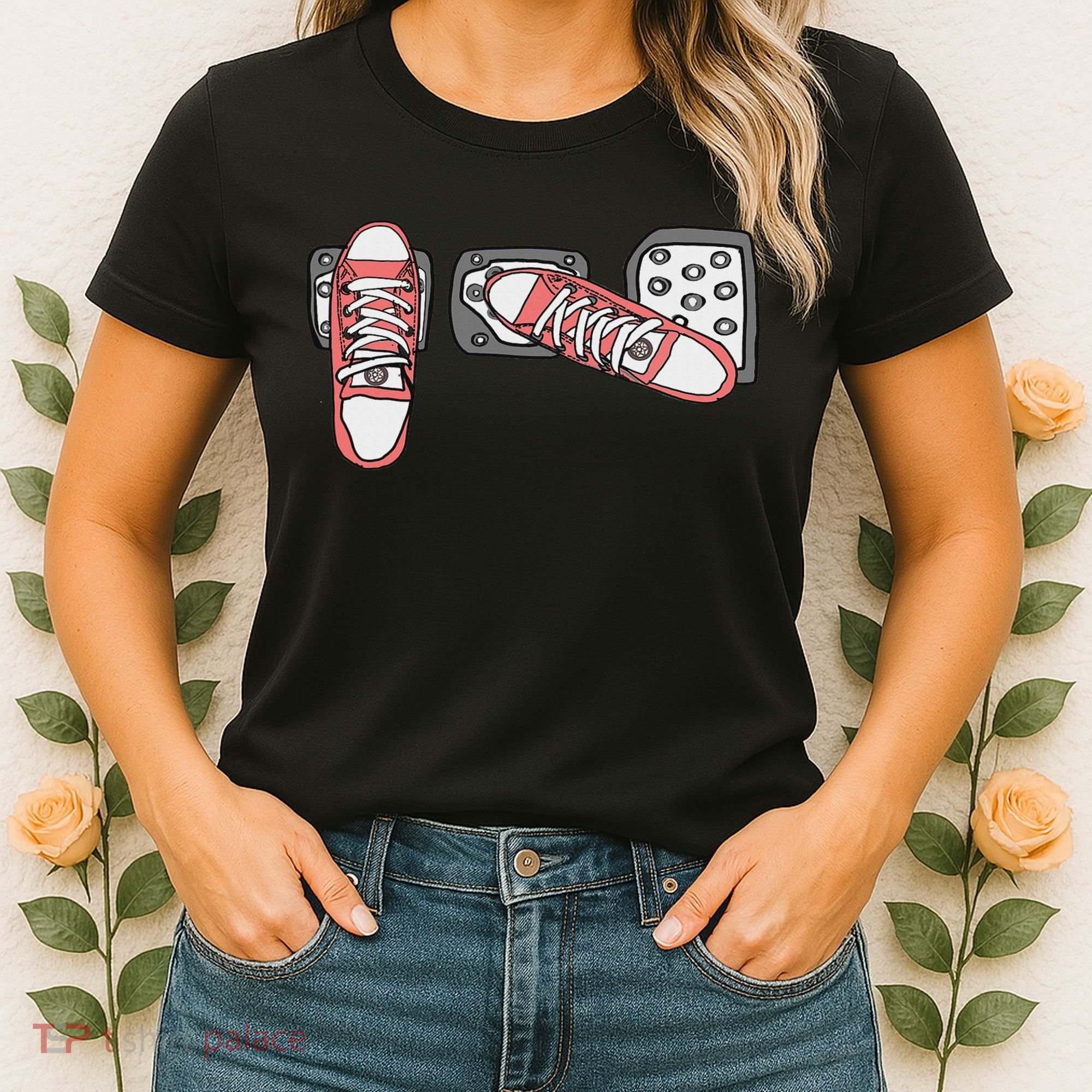 Save The Stick Funny Manual Transmission Three Pedals Car Women's T-Shirt