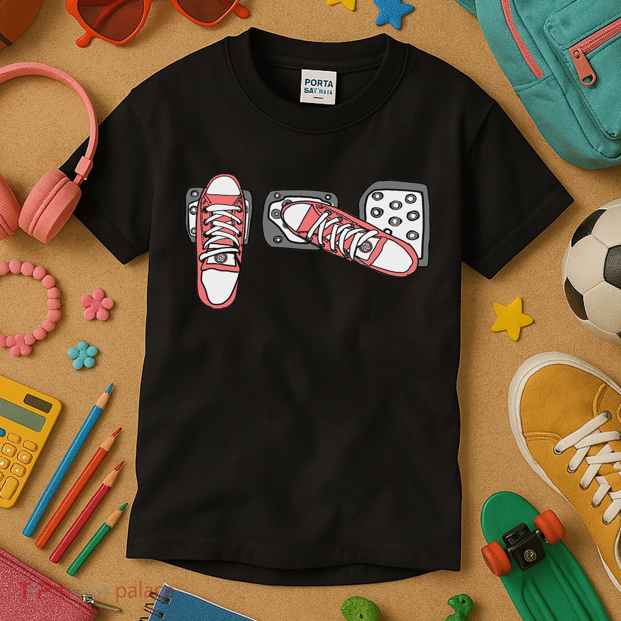 Save The Stick Funny Manual Transmission Three Pedals Car Kids T-Shirt