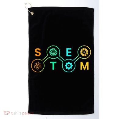 Stem Teacher Science Technology Engineering Math Golf Towel