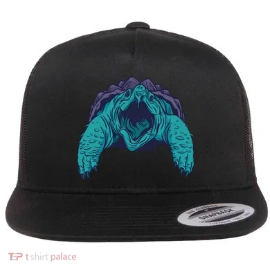 Snapping Turtle Flat Bill Trucker Hat