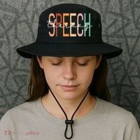 Speech Therapy Speech Language Pathologist Therapist Bucket Hat thumb 3