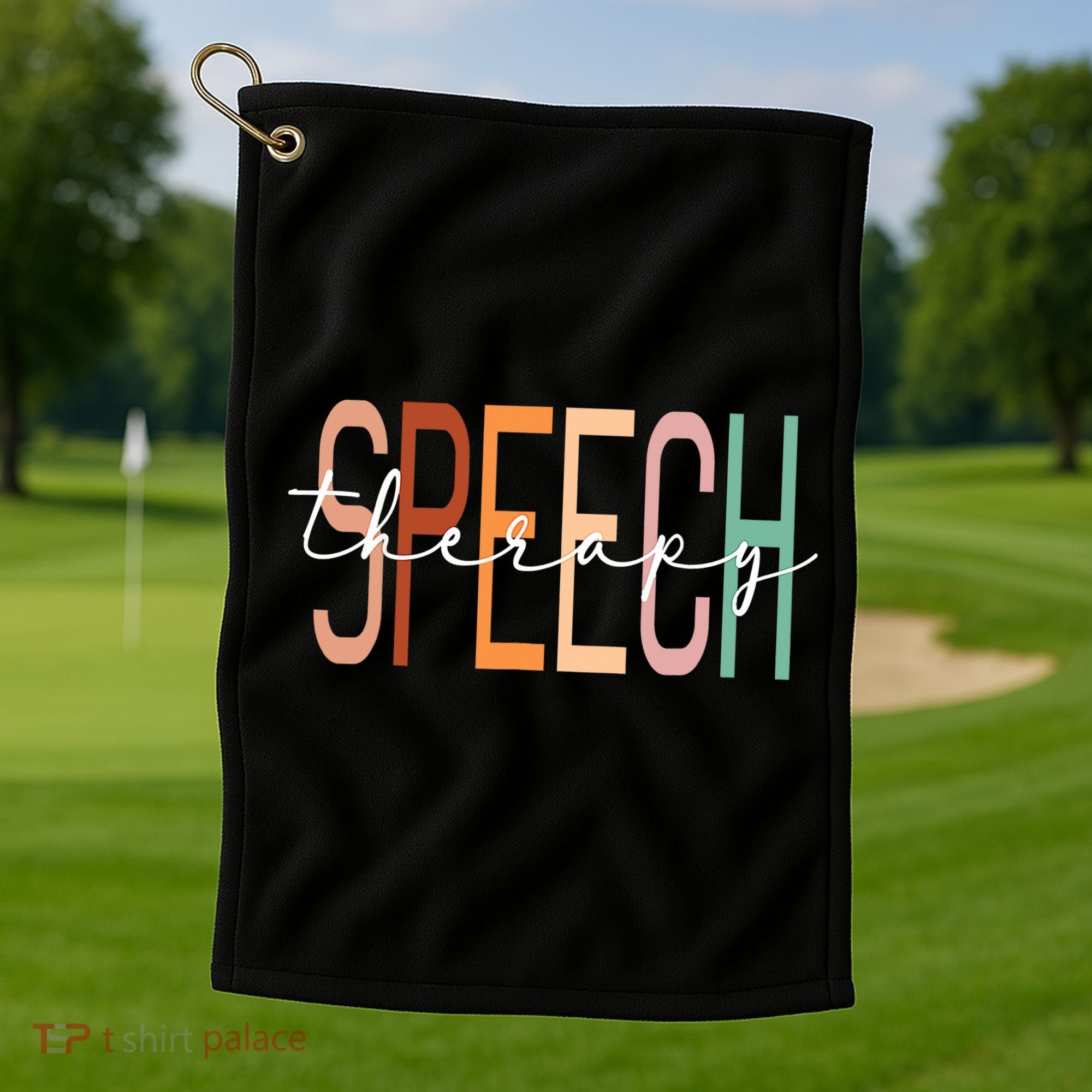 Speech Therapy Speech Language Pathologist Therapist Golf Towel