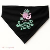 Summer Time Strawberry Retro Beach USA-Made Doggie Bandana thumb 0