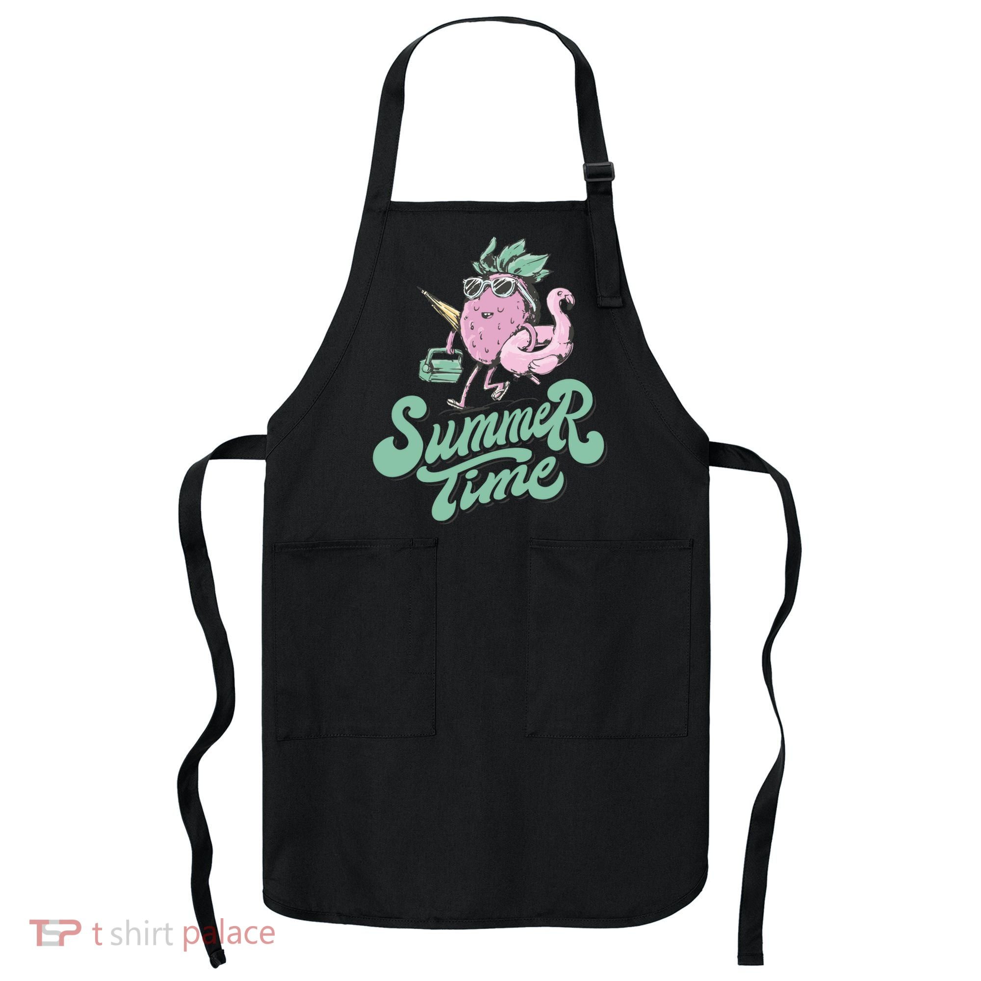 Summer Time Strawberry Retro Beach Apron